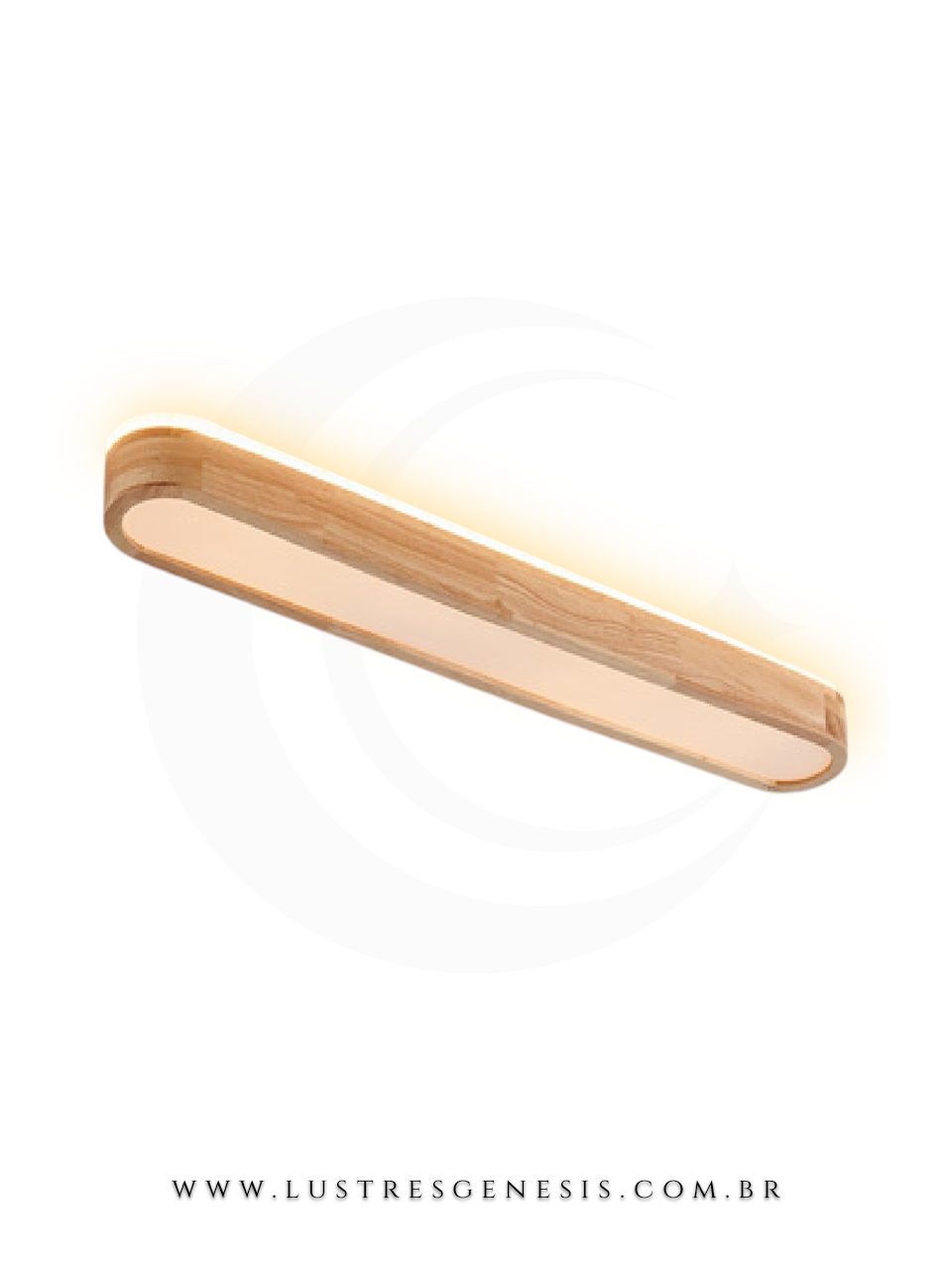 Plafon Moderno Ligna de Madeira - 65cm